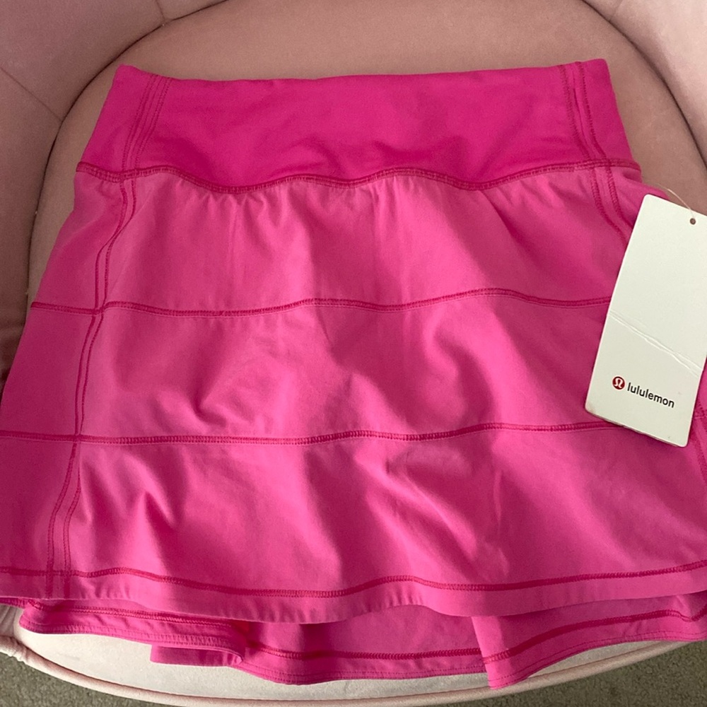 lululemon Pace Rival MR Skirt (long) in “Sonic Pink”